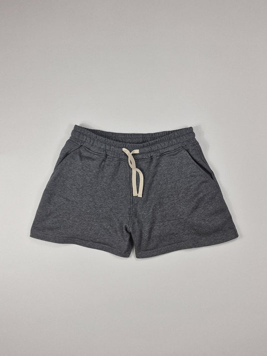 Jogger shorts, grey, with dick print. Men's or unisex