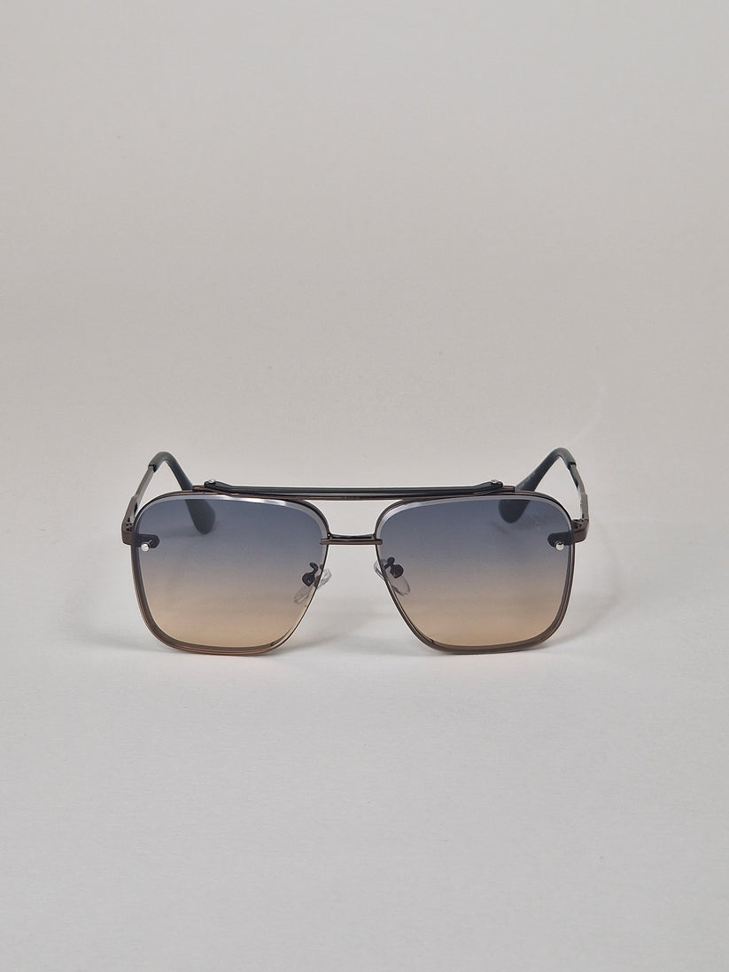 Polarisierte Sonnenbrille für Damen und Herren, blaubraun getönt. Nr. 24