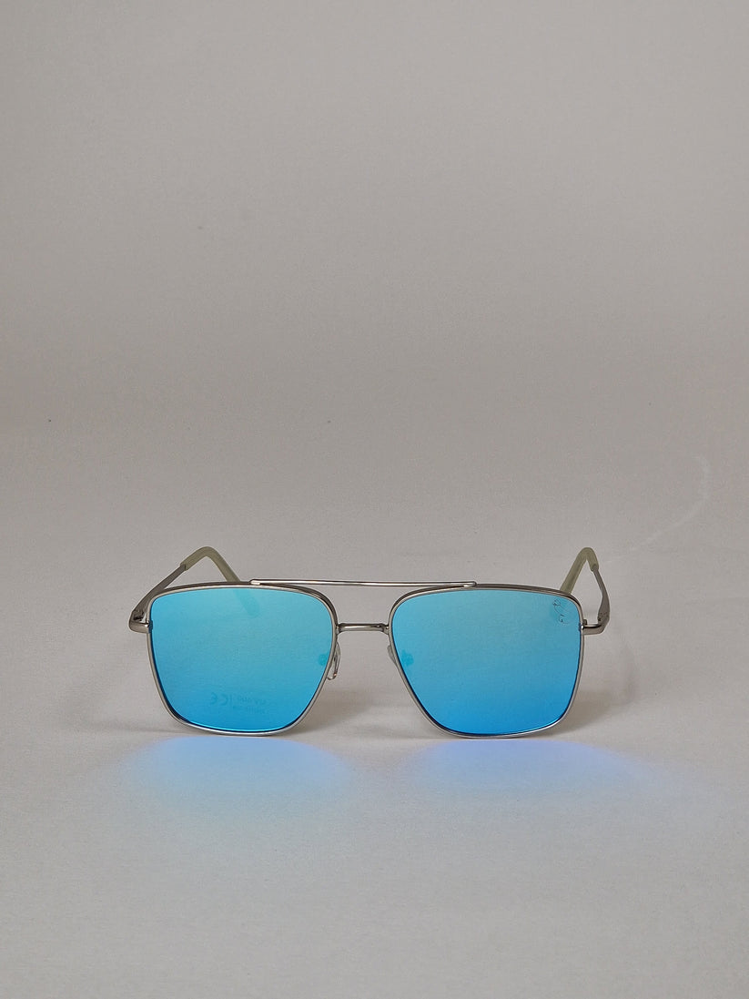 Gafas de sol, caballero, en cristal de espejo azul, No.15