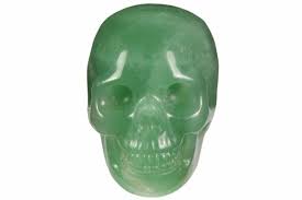Large crystal skull in the stone green aventurine