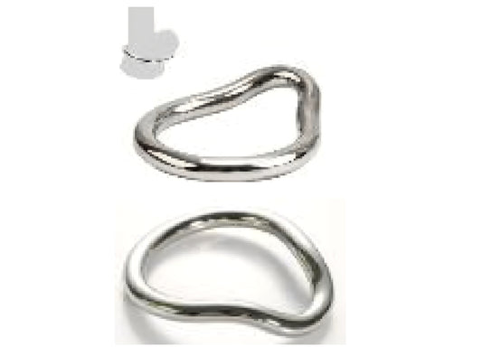 Curved cock ring, exclusive and heavy pubic ring or penis ring in nickel-free steel