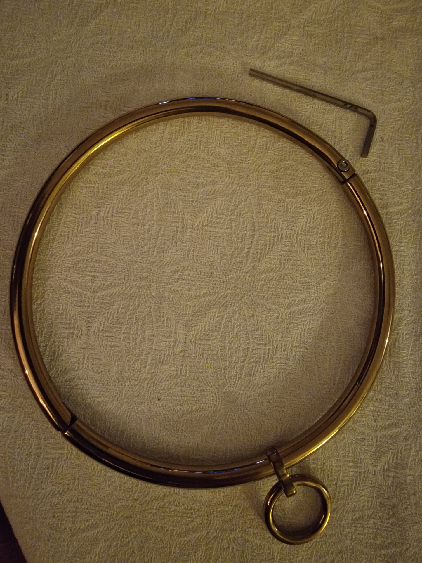 Choker, halsband i nickelfritt guldfärgat stål