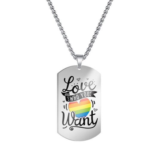 Halsband, regnbåge LOVE WHO YOU WANT