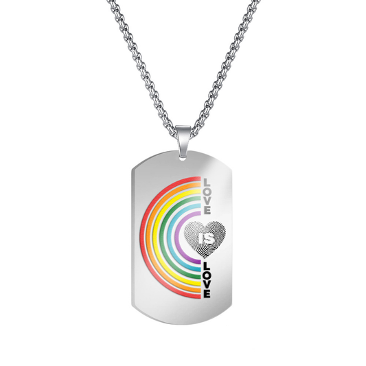Halsband, regnbåge LOVE IS LOVE