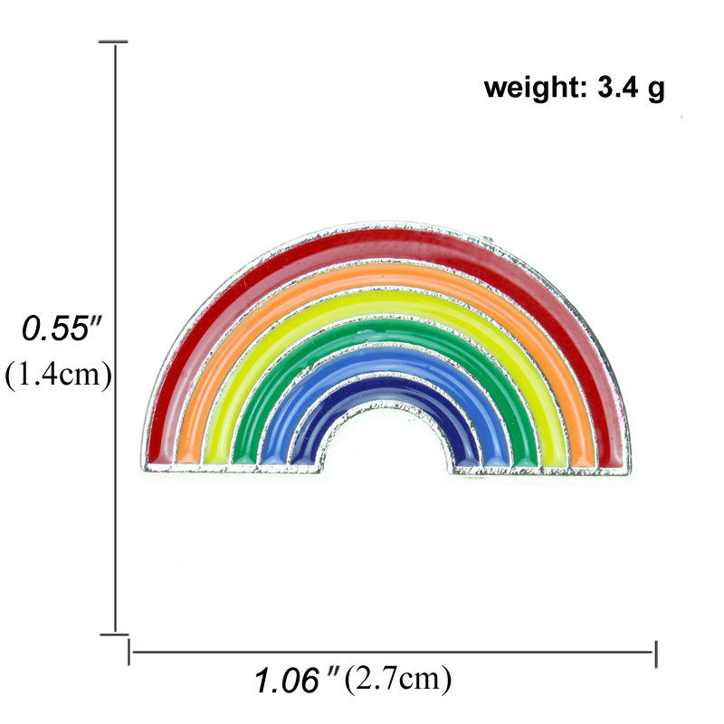Pin, regnbåge i regnbågs eller pride färg