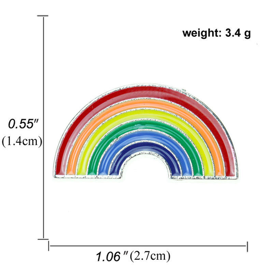 Pin, regnbåge i regnbågs eller pride färg