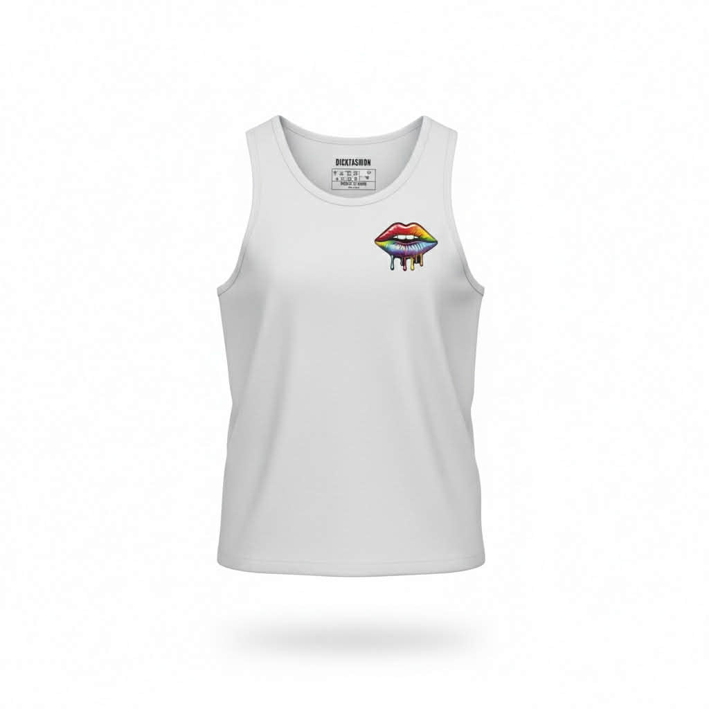 Linne med pride och regnbågsmun