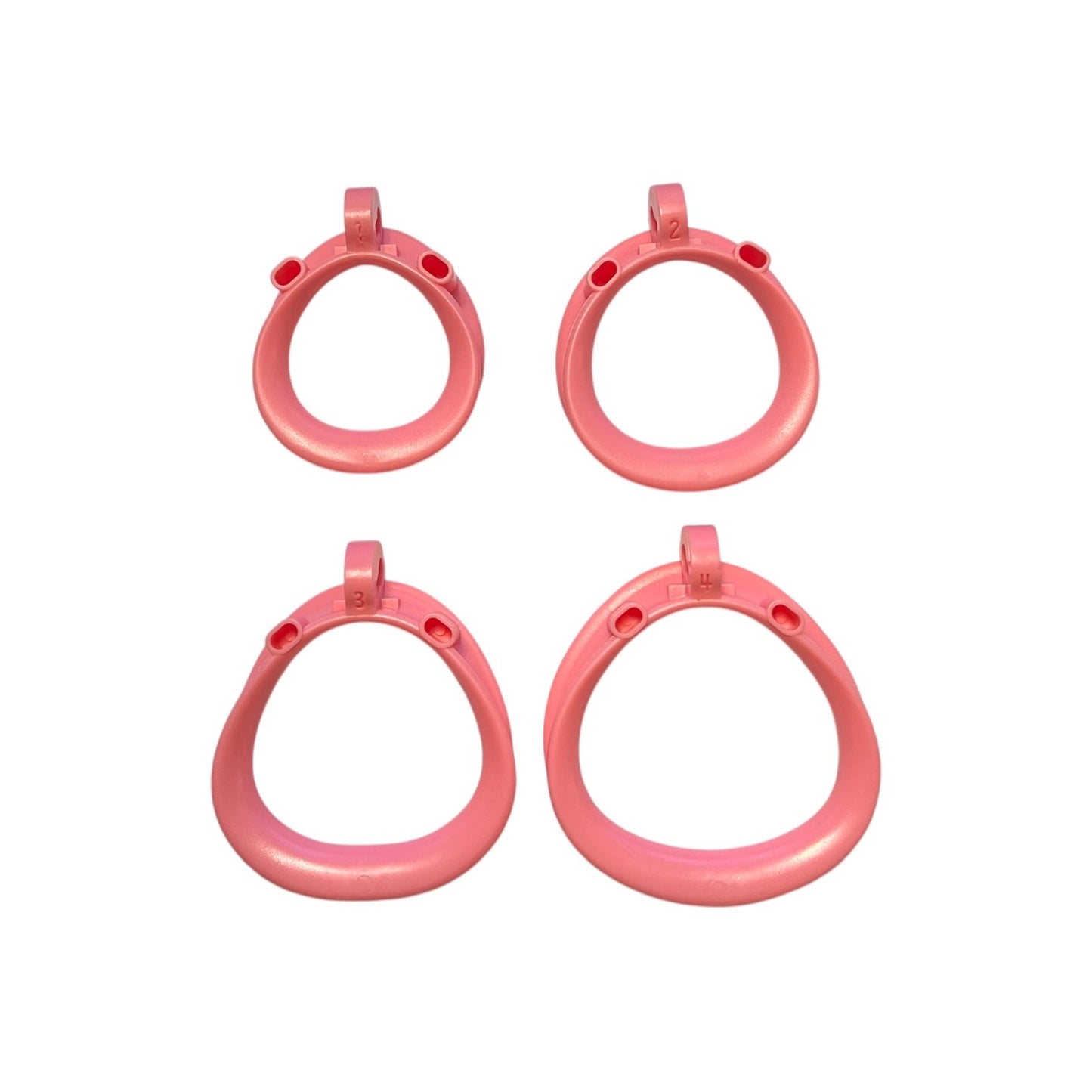 Chastity cock cage - Rosa platt penisring