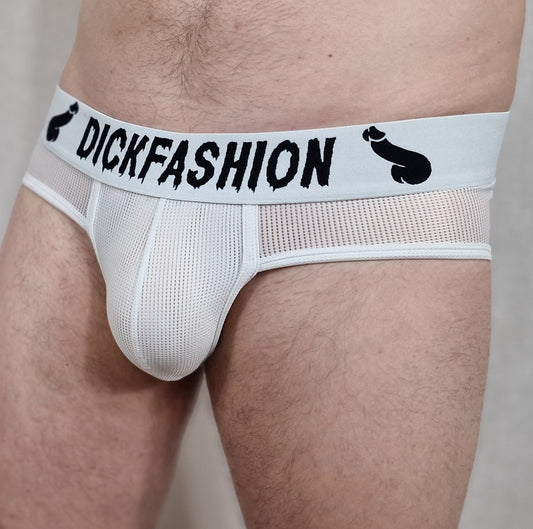 White briefs men's underpants in sport mesh