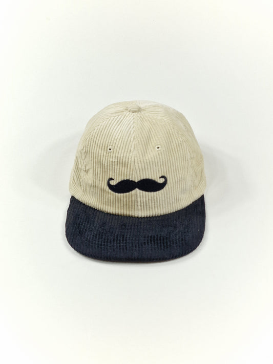 Corduroy cap with embroidered mustache, buy and support prostate cancer research