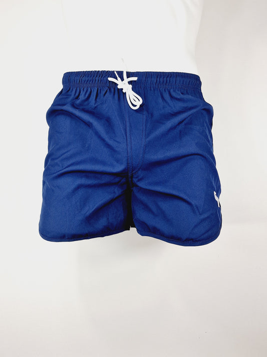 Blue thin and cool shorts, swimming shorts, beach shorts or training shorts.