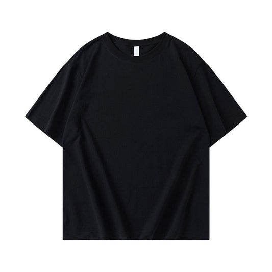 Camiseta negra de algodón grueso, elige entre varios estampados.