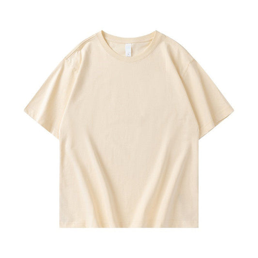 Beige - Camiseta de algodón pesado (elige entre varios estampados)